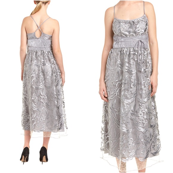 grey lace maxi dress
